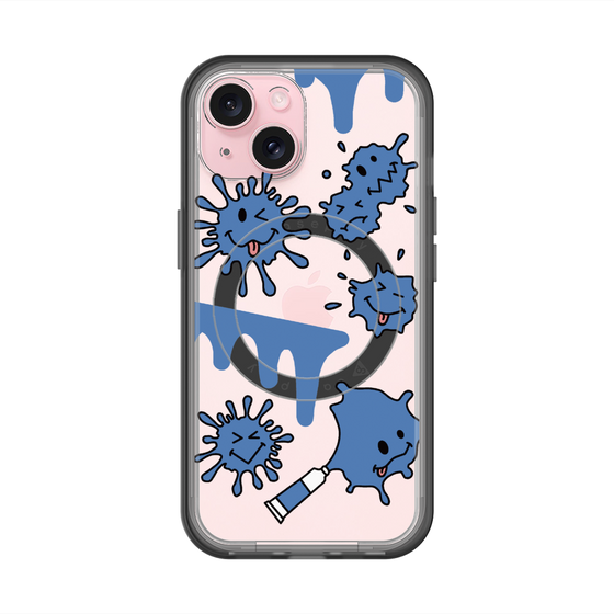 スリムプロテクションプレミアムケース with MagSafe［ PAINTING SMILE Blue ］