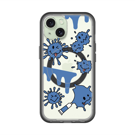 スリムプロテクションプレミアムケース with MagSafe［ PAINTING SMILE Blue ］