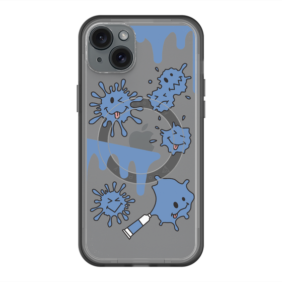 スリムプロテクションプレミアムケース with MagSafe［ PAINTING SMILE Blue ］