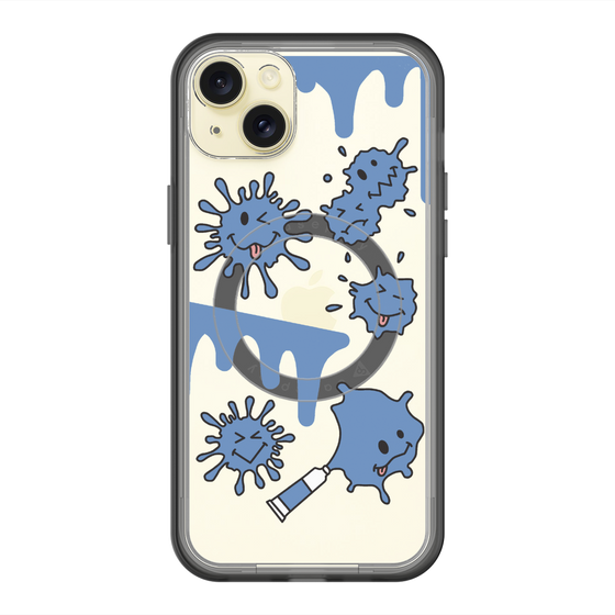 スリムプロテクションプレミアムケース with MagSafe［ PAINTING SMILE Blue ］