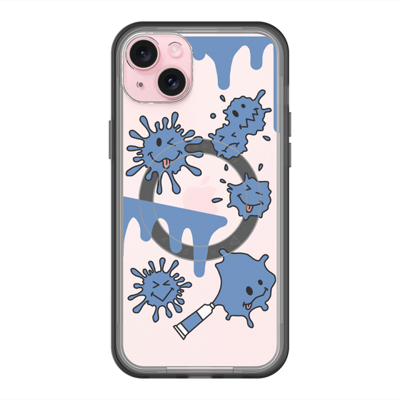 スリムプロテクションプレミアムケース with MagSafe［ PAINTING SMILE Blue ］