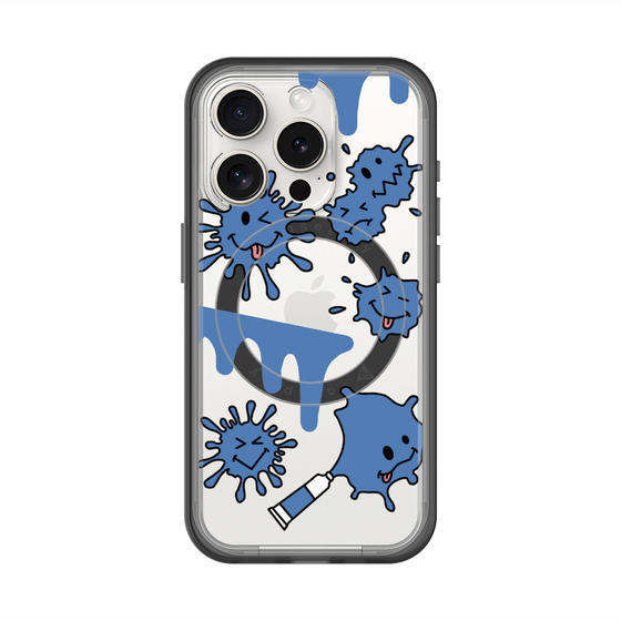 スリムプロテクションプレミアムケース with MagSafe［ PAINTING SMILE Blue ］