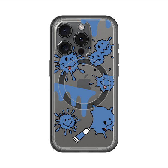 スリムプロテクションプレミアムケース with MagSafe［ PAINTING SMILE Blue ］