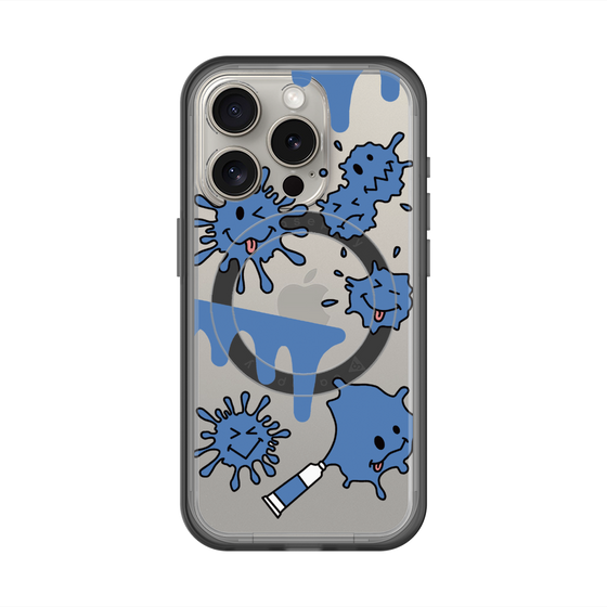 スリムプロテクションプレミアムケース with MagSafe［ PAINTING SMILE Blue ］