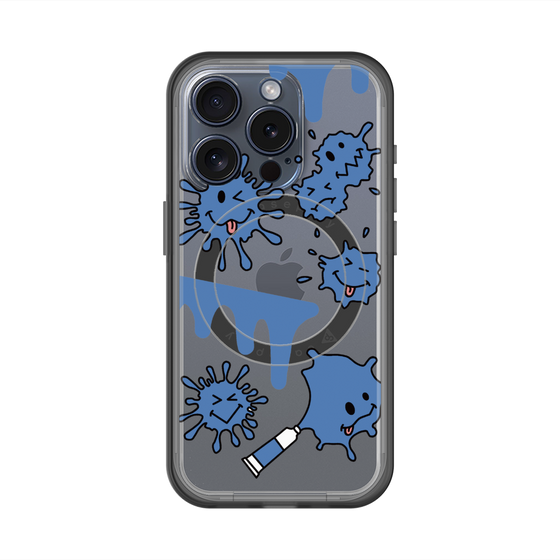 スリムプロテクションプレミアムケース with MagSafe［ PAINTING SMILE Blue ］
