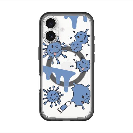 スリムプロテクションプレミアムケース with MagSafe［ PAINTING SMILE Blue ］