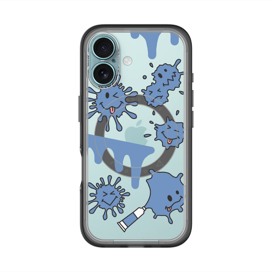 スリムプロテクションプレミアムケース with MagSafe［ PAINTING SMILE Blue ］