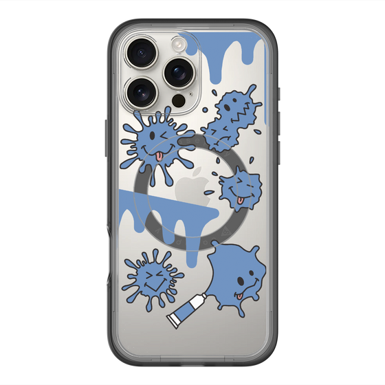 スリムプロテクションプレミアムケース with MagSafe［ PAINTING SMILE Blue ］