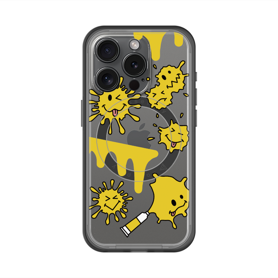 スリムプロテクションプレミアムケース with MagSafe［ PAINTING SMILE Yellow ］