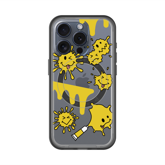 スリムプロテクションプレミアムケース with MagSafe［ PAINTING SMILE Yellow ］