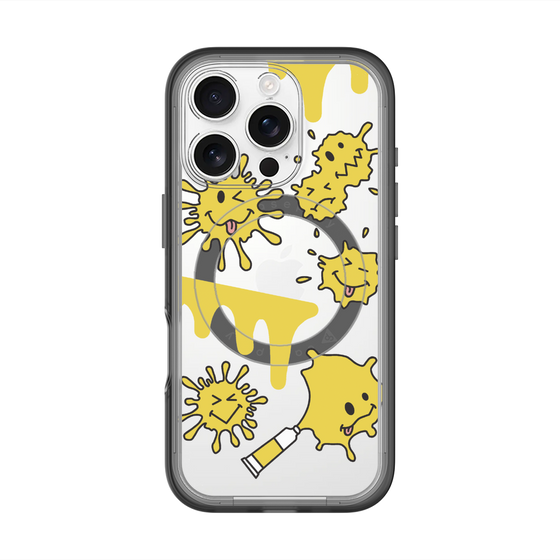 スリムプロテクションプレミアムケース with MagSafe［ PAINTING SMILE Yellow ］