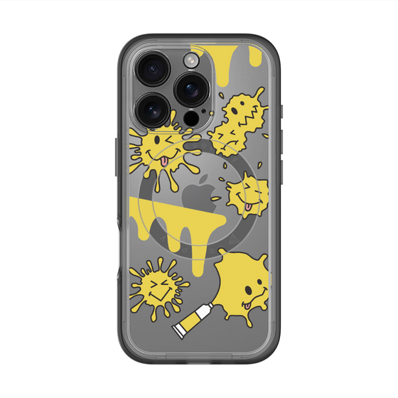 スリムプロテクションプレミアムケース with MagSafe［ PAINTING SMILE Yellow ］