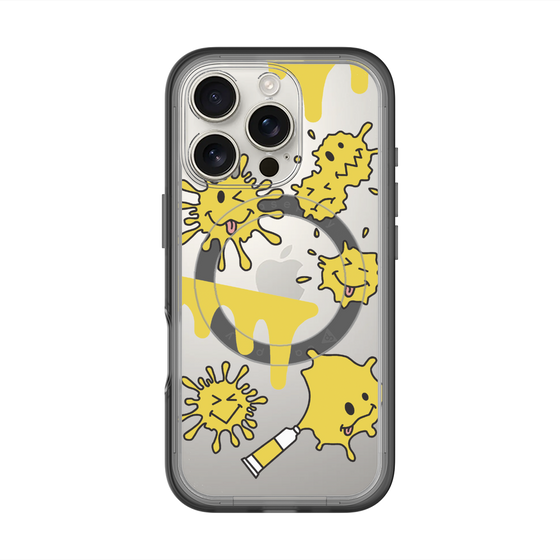 スリムプロテクションプレミアムケース with MagSafe［ PAINTING SMILE Yellow ］