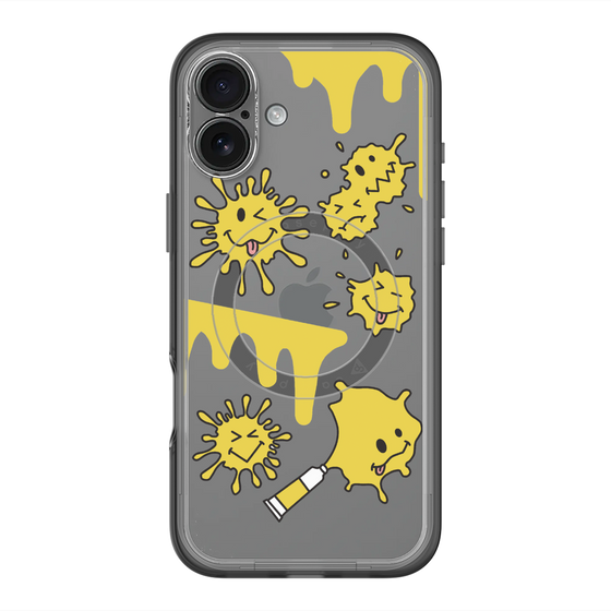 スリムプロテクションプレミアムケース with MagSafe［ PAINTING SMILE Yellow ］