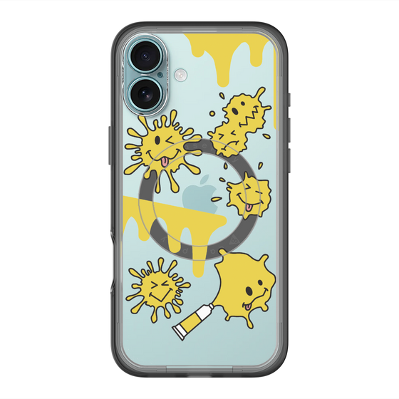 スリムプロテクションプレミアムケース with MagSafe［ PAINTING SMILE Yellow ］