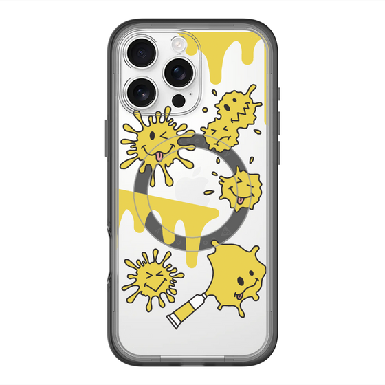 スリムプロテクションプレミアムケース with MagSafe［ PAINTING SMILE Yellow ］