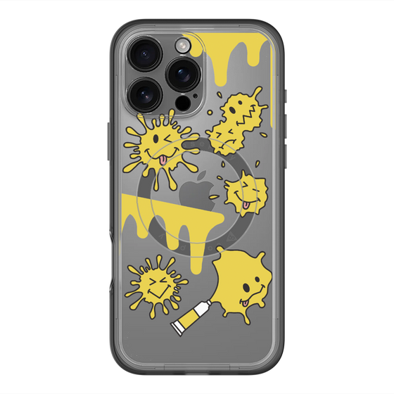 スリムプロテクションプレミアムケース with MagSafe［ PAINTING SMILE Yellow ］
