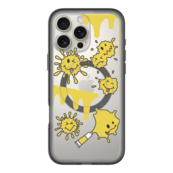 スリムプロテクションプレミアムケース with MagSafe［ PAINTING SMILE Yellow ］