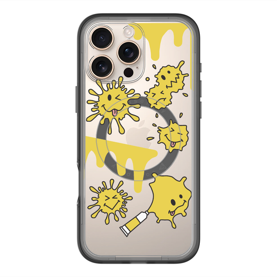 スリムプロテクションプレミアムケース with MagSafe［ PAINTING SMILE Yellow ］