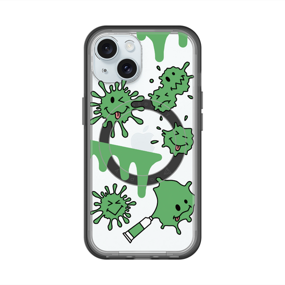 スリムプロテクションプレミアムケース with MagSafe［ PAINTING SMILE Green ］