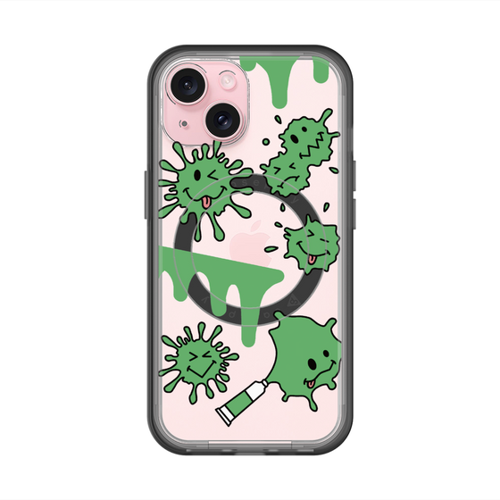 スリムプロテクションプレミアムケース with MagSafe［ PAINTING SMILE Green ］