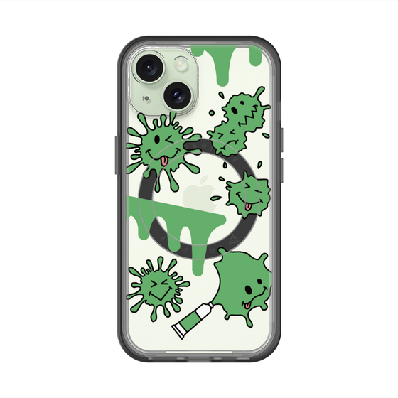 スリムプロテクションプレミアムケース with MagSafe［ PAINTING SMILE Green ］