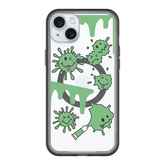 スリムプロテクションプレミアムケース with MagSafe［ PAINTING SMILE Green ］