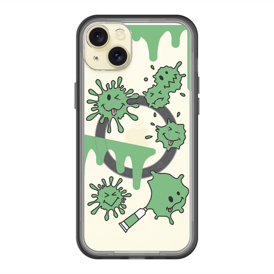 スリムプロテクションプレミアムケース with MagSafe［ PAINTING SMILE Green ］