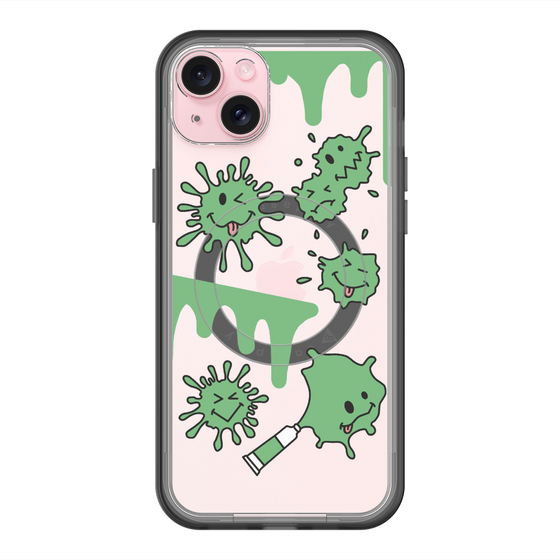スリムプロテクションプレミアムケース with MagSafe［ PAINTING SMILE Green ］