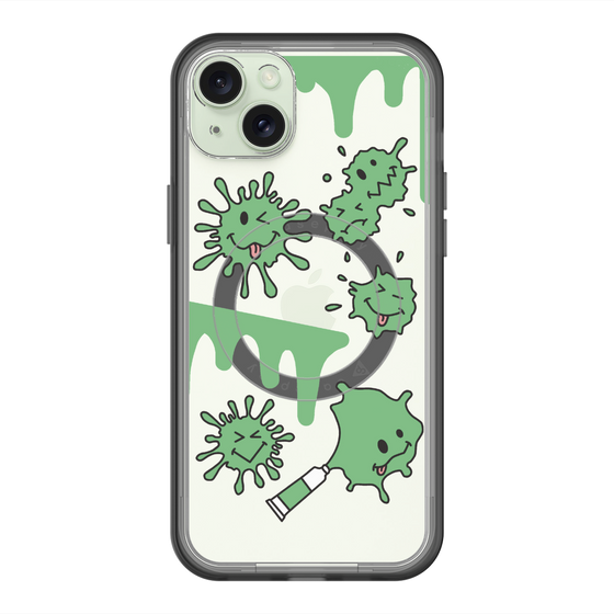 スリムプロテクションプレミアムケース with MagSafe［ PAINTING SMILE Green ］