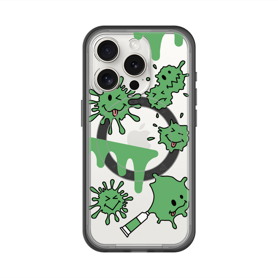 スリムプロテクションプレミアムケース with MagSafe［ PAINTING SMILE Green ］