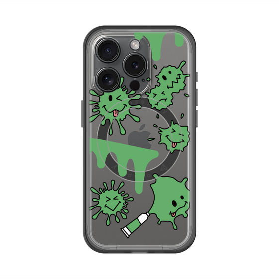 スリムプロテクションプレミアムケース with MagSafe［ PAINTING SMILE Green ］