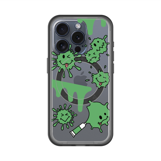 スリムプロテクションプレミアムケース with MagSafe［ PAINTING SMILE Green ］