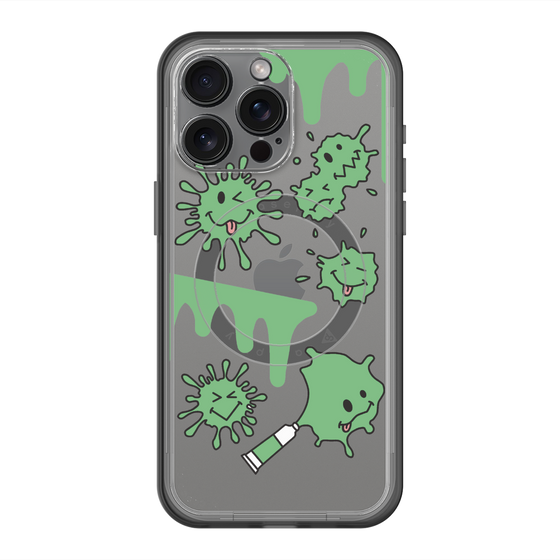 スリムプロテクションプレミアムケース with MagSafe［ PAINTING SMILE Green ］