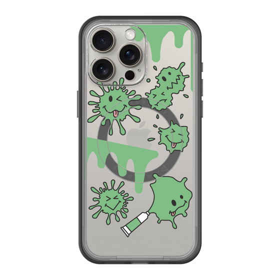 スリムプロテクションプレミアムケース with MagSafe［ PAINTING SMILE Green ］