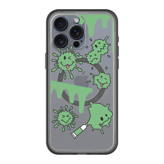 スリムプロテクションプレミアムケース with MagSafe［ PAINTING SMILE Green ］