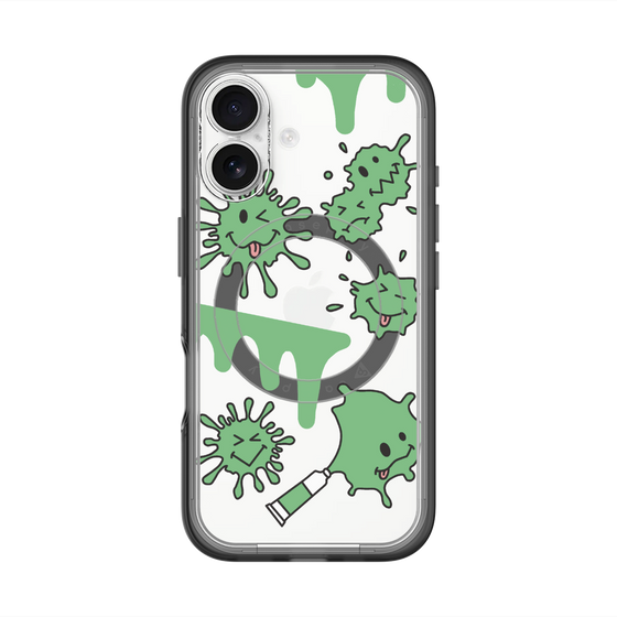 スリムプロテクションプレミアムケース with MagSafe［ PAINTING SMILE Green ］