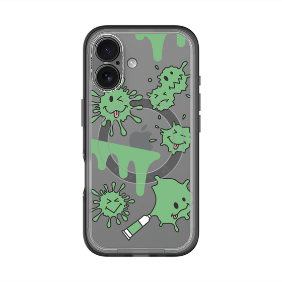スリムプロテクションプレミアムケース with MagSafe［ PAINTING SMILE Green ］