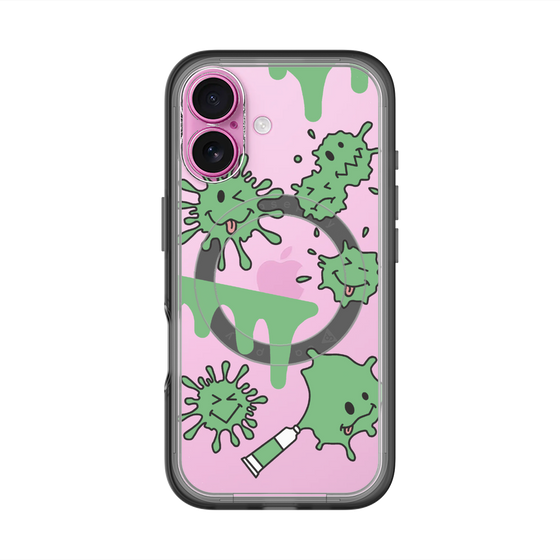 スリムプロテクションプレミアムケース with MagSafe［ PAINTING SMILE Green ］