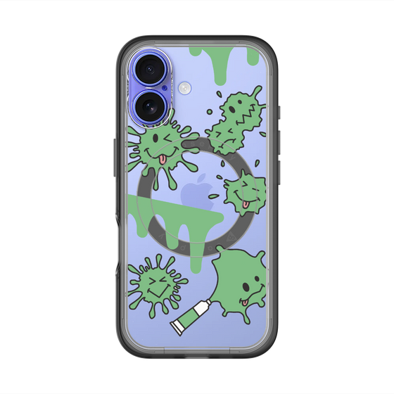 スリムプロテクションプレミアムケース with MagSafe［ PAINTING SMILE Green ］