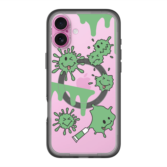 スリムプロテクションプレミアムケース with MagSafe［ PAINTING SMILE Green ］