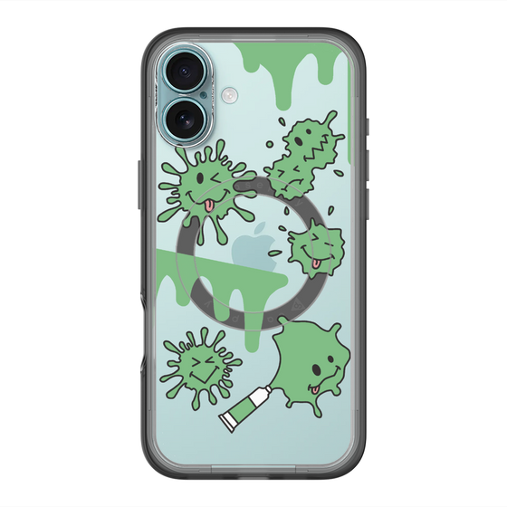 スリムプロテクションプレミアムケース with MagSafe［ PAINTING SMILE Green ］