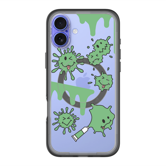 スリムプロテクションプレミアムケース with MagSafe［ PAINTING SMILE Green ］
