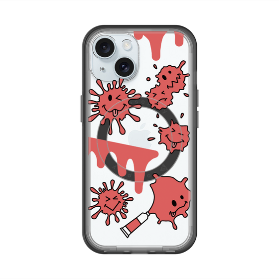 スリムプロテクションプレミアムケース with MagSafe［ PAINTING SMILE Red ］