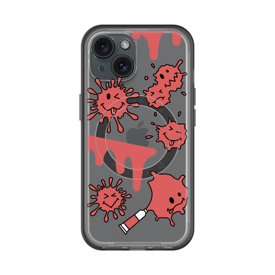 スリムプロテクションプレミアムケース with MagSafe［ PAINTING SMILE Red ］