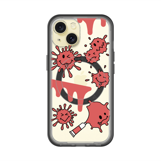 スリムプロテクションプレミアムケース with MagSafe［ PAINTING SMILE Red ］