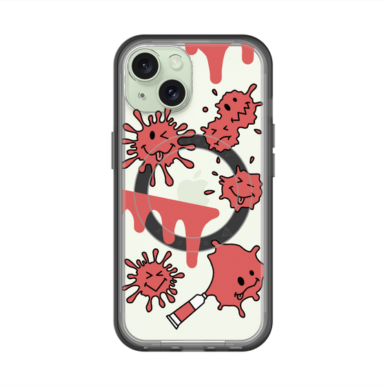 スリムプロテクションプレミアムケース with MagSafe［ PAINTING SMILE Red ］