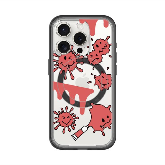 スリムプロテクションプレミアムケース with MagSafe［ PAINTING SMILE Red ］
