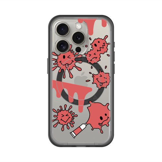 スリムプロテクションプレミアムケース with MagSafe［ PAINTING SMILE Red ］
