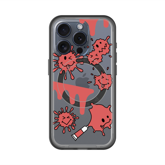 スリムプロテクションプレミアムケース with MagSafe［ PAINTING SMILE Red ］